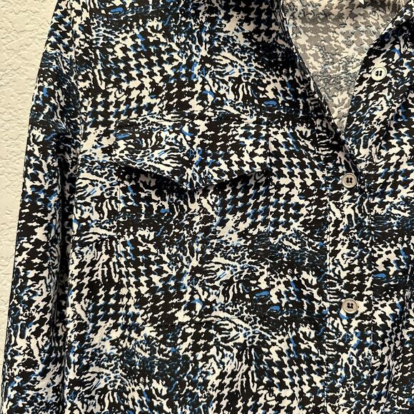 NY Collection Shirt Dress Light Weight Boho Button Down Modest Preppy Size XL - Picture 7 of 14